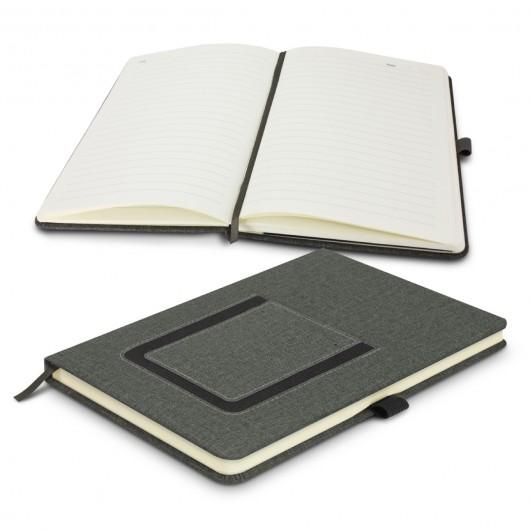 Dark Grey Pocket Heather Notebooks